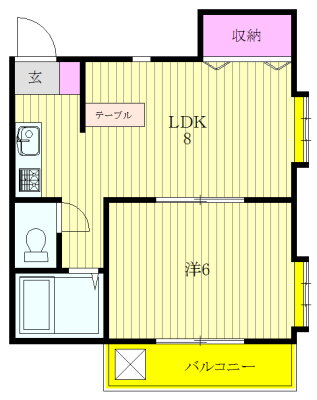 コーポミハマ 3階 1LDK 賃貸物件詳細