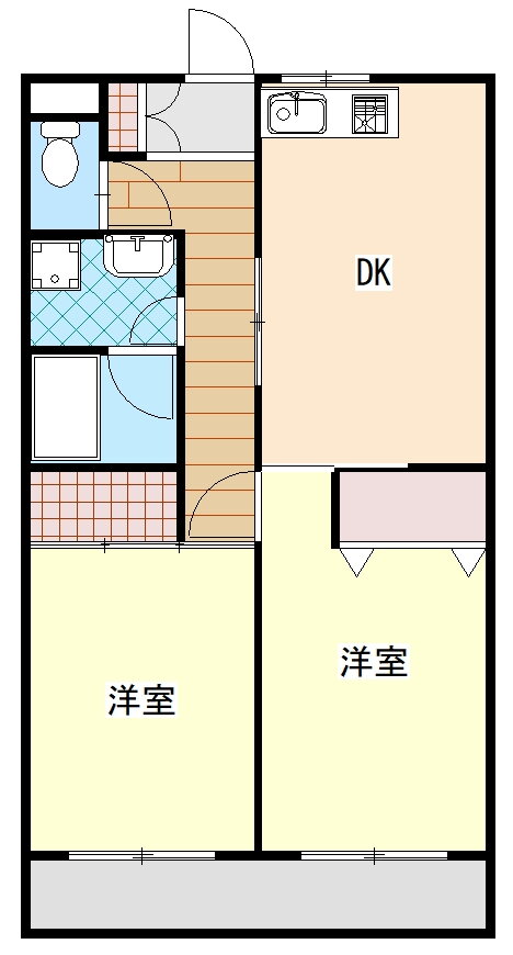 クリエール長塚 3階 2DK 賃貸物件詳細