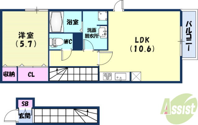 兵庫県神戸市北区山田町下谷上字中段 谷上駅 1LDK アパート 賃貸物件詳細