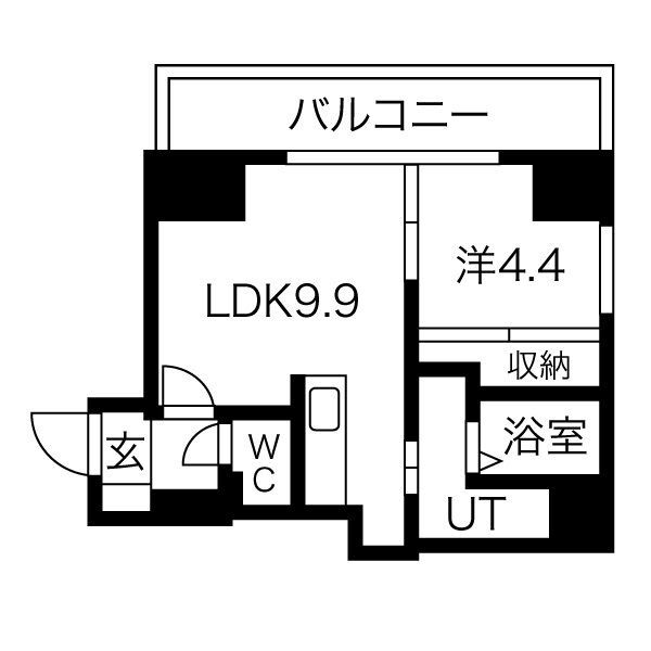 北海道札幌市中央区北二条東８ 苗穂駅 1LDK マンション 賃貸物件詳細