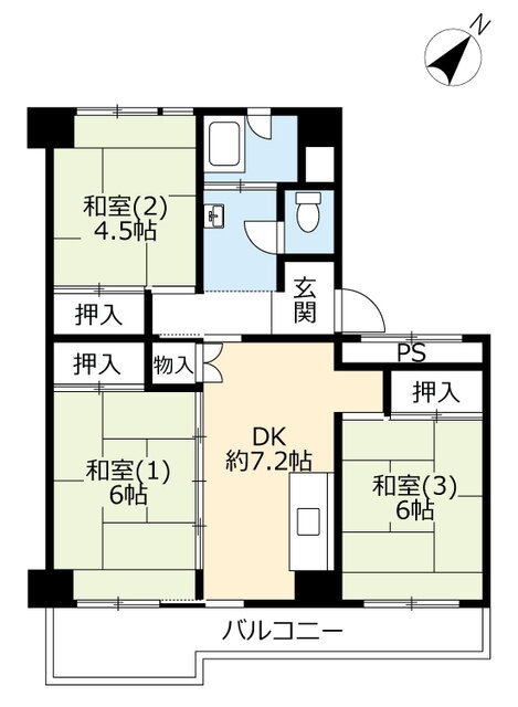 北海道札幌市白石区東札幌六条３ 東札幌駅 3DK マンション 賃貸物件詳細
