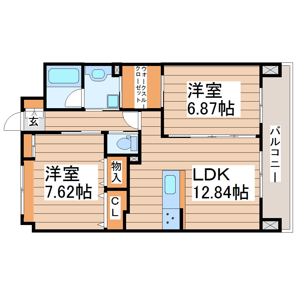 宮城県仙台市太白区長町南２ 太子堂駅 2LDK マンション 賃貸物件詳細