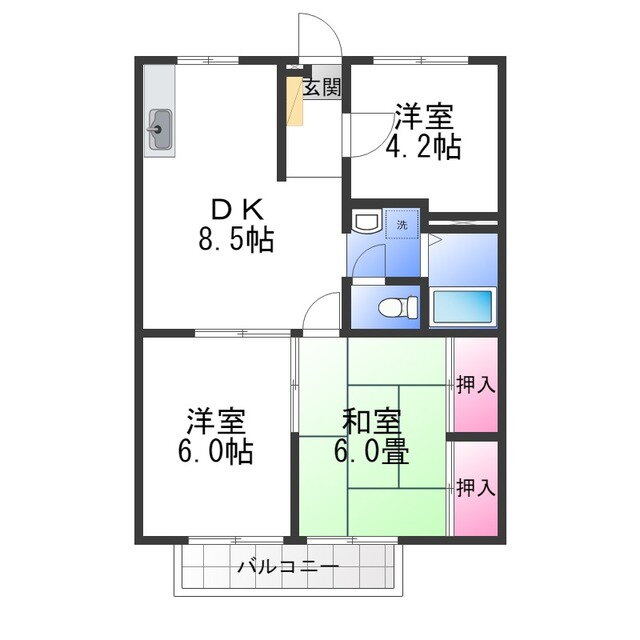 大阪府松原市立部２ 恵我ノ荘駅 3DK アパート 賃貸物件詳細
