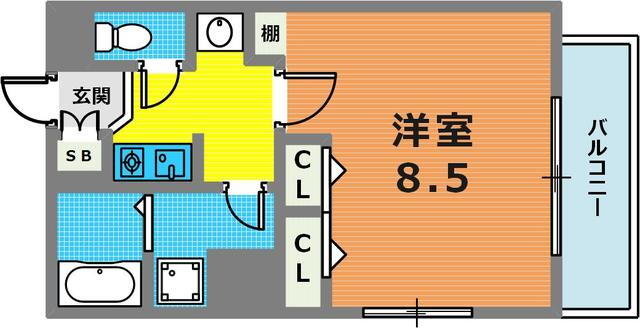 兵庫県神戸市中央区橘通２ 高速神戸駅 1K マンション 賃貸物件詳細
