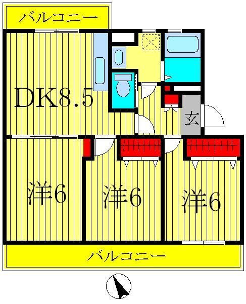 千葉県柏市旭町５ 柏駅 3DK マンション 賃貸物件詳細