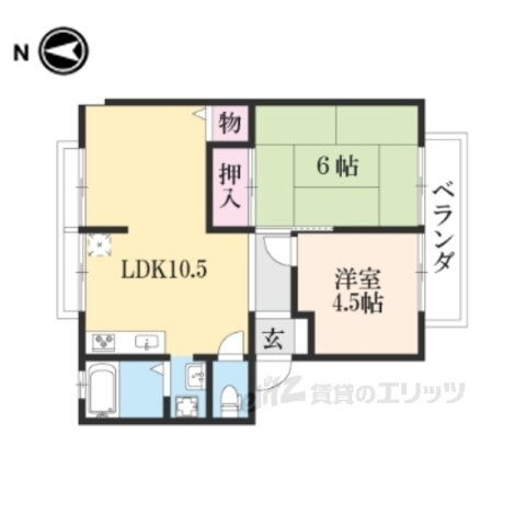 京都府京都市山科区御陵荒巻町 御陵駅 2LDK アパート 賃貸物件詳細