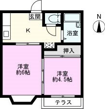 埼玉県草加市草加１ 草加駅 2K アパート 賃貸物件詳細