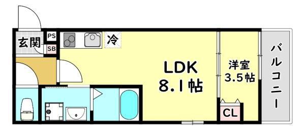 大阪府門真市石原町 古川橋駅 1LDK アパート 賃貸物件詳細