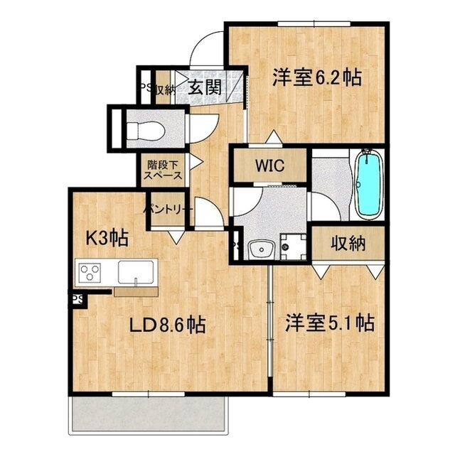 茨城県守谷市ひがし野３ 守谷駅 2LDK アパート 賃貸物件詳細