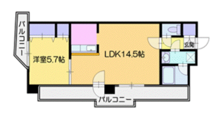 パークヒル厚別 7階 1LDK 賃貸物件詳細