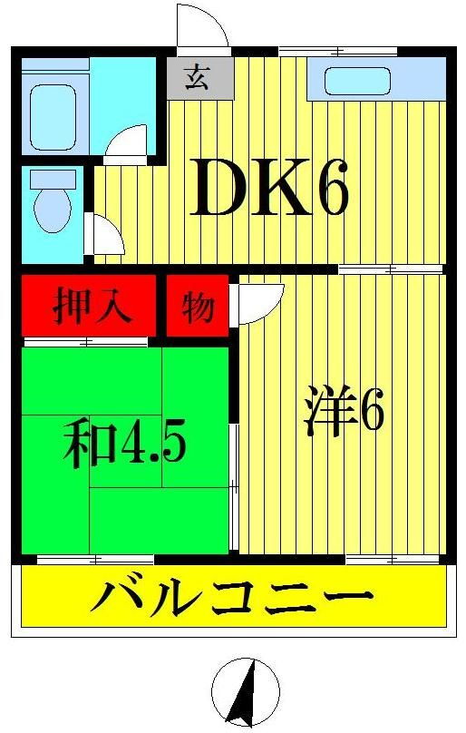 大川コーポ 2階 2DK 賃貸物件詳細