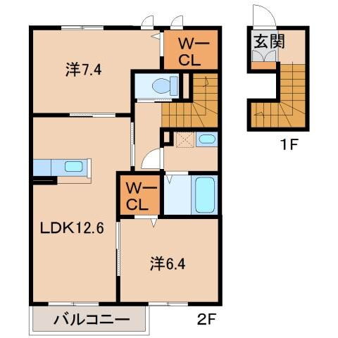 和歌山県和歌山市松島 和歌山駅 2LDK アパート 賃貸物件詳細