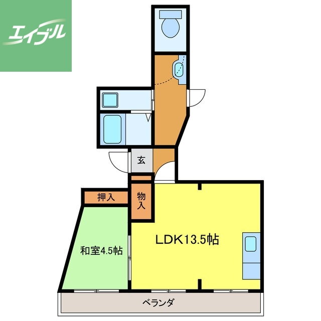 円口ビル 2階 1LDK 賃貸物件詳細