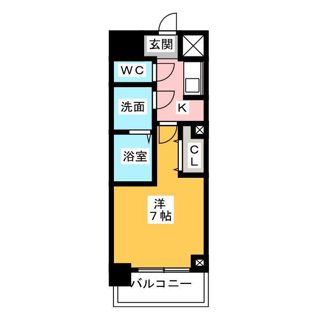 愛知県名古屋市西区則武新町３ 名古屋駅 1K マンション 賃貸物件詳細