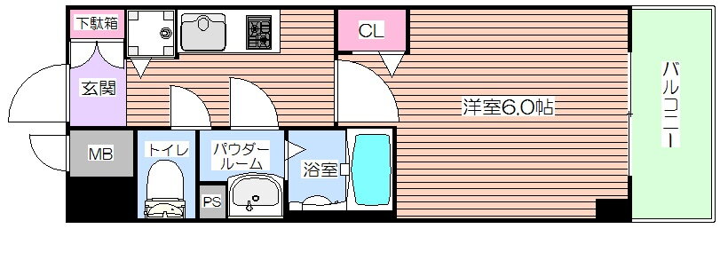 大阪府大阪市福島区野田３ 玉川駅 1K マンション 賃貸物件詳細
