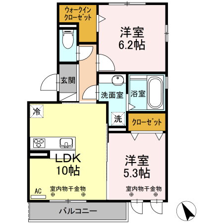 岐阜県岐阜市加納鉄砲町４ 岐阜駅 2LDK アパート 賃貸物件詳細
