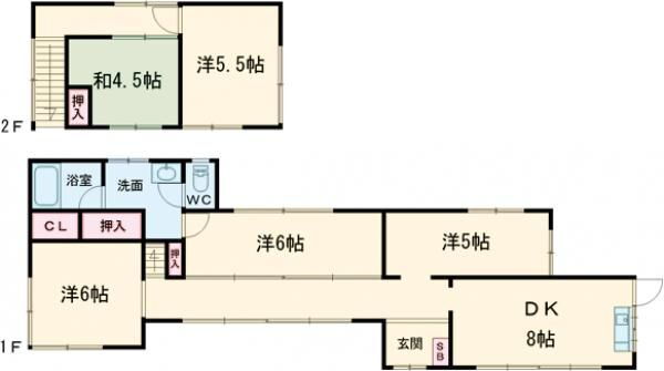 群馬県みどり市東町荻原 花輪駅 5DK 一戸建て 賃貸物件詳細