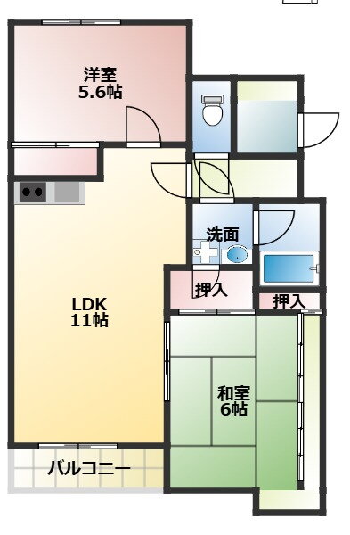 大阪府門真市朝日町 萱島駅 2DK マンション 賃貸物件詳細