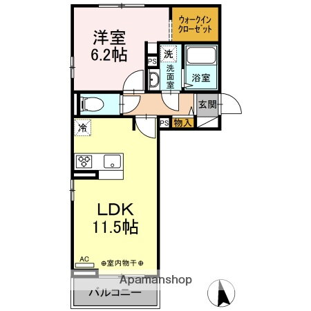山梨県南アルプス市在家塚 塩崎駅 1LDK アパート 賃貸物件詳細