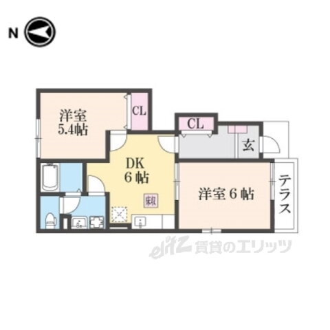 滋賀県長浜市平方町 長浜駅 2DK アパート 賃貸物件詳細
