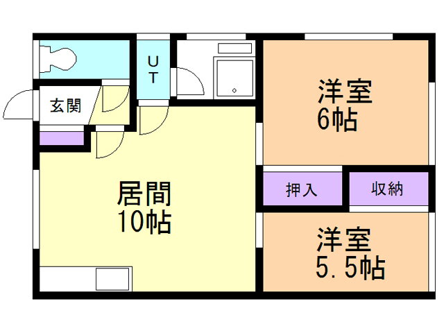 北海道函館市美原２ 2LDK アパート 賃貸物件詳細