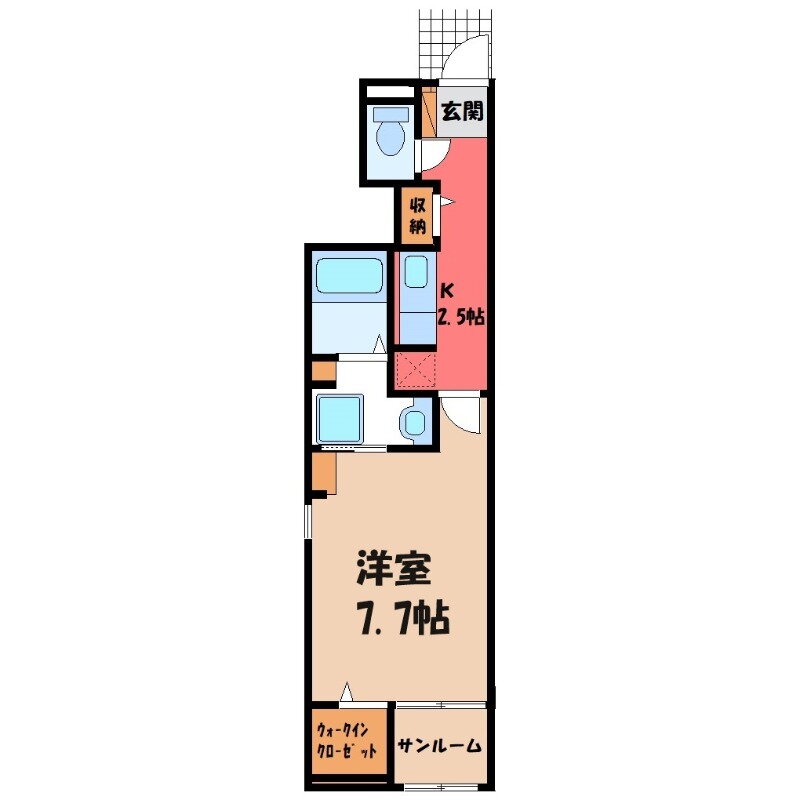 群馬県高崎市貝沢町 高崎問屋町駅 1K アパート 賃貸物件詳細