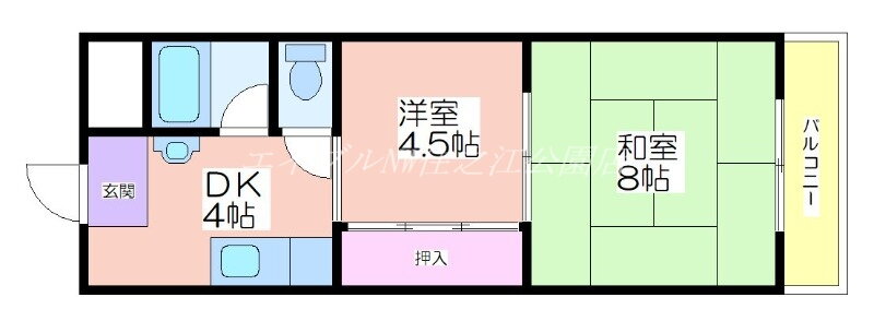 トーカイプラザ壱号館 2階 2DK 賃貸物件詳細