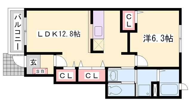 兵庫県姫路市飾東町佐良和 野里駅 1LDK アパート 賃貸物件詳細