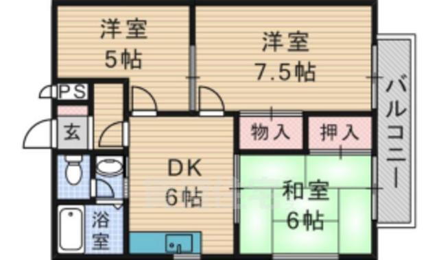 大阪府枚方市南楠葉１ 樟葉駅 3DK アパート 賃貸物件詳細