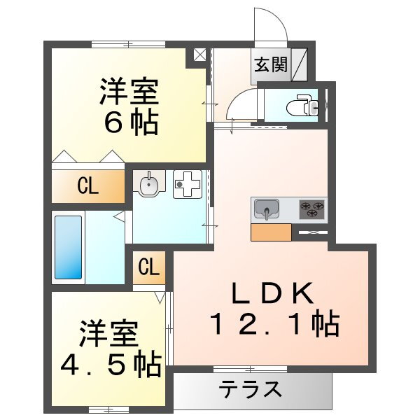 兵庫県神戸市垂水区神和台３ 名谷駅 2LDK アパート 賃貸物件詳細