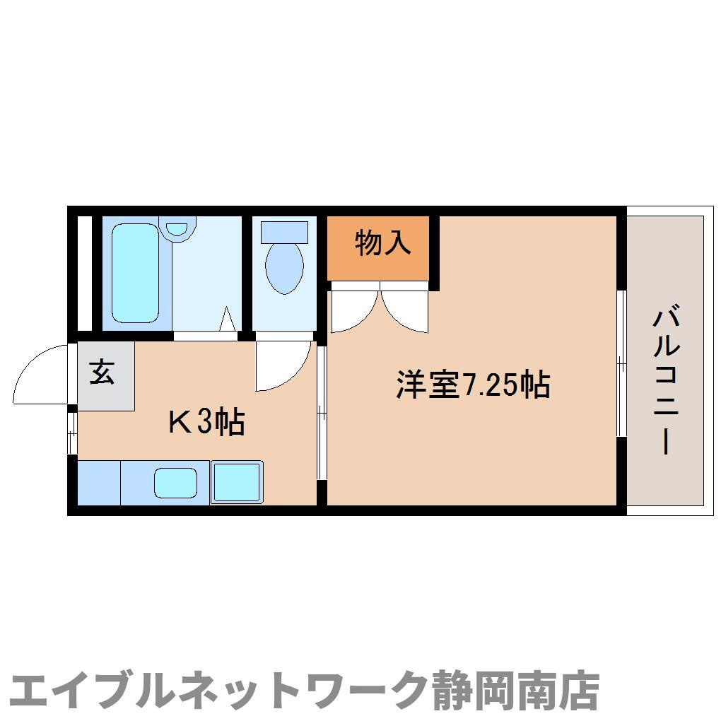 静岡県静岡市駿河区大谷 静岡駅 1K アパート 賃貸物件詳細