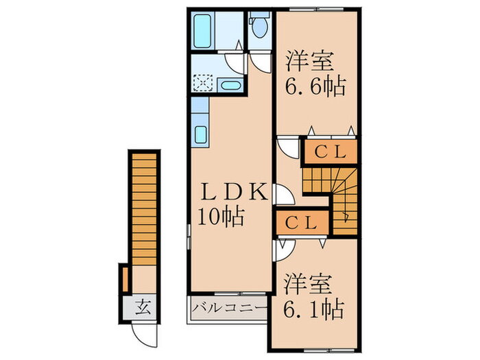 福岡県嘉麻市下山田 下鴨生駅 2LDK アパート 賃貸物件詳細