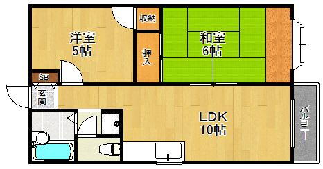 兵庫県西宮市上之町 西宮北口駅 2LDK アパート 賃貸物件詳細