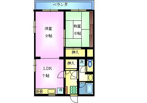 イーグル小杉 2階 2DK 賃貸物件詳細