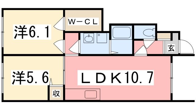 兵庫県姫路市飾磨区阿成植木 妻鹿駅 2LDK アパート 賃貸物件詳細