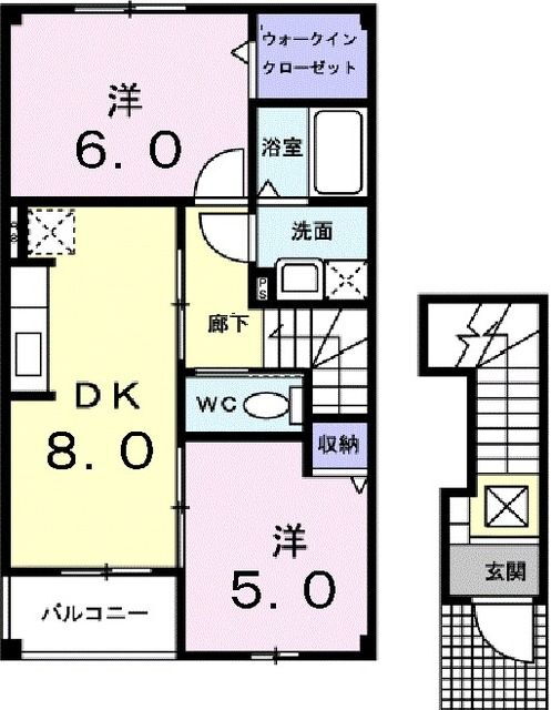 島根県出雲市下古志町 西出雲駅 2DK アパート 賃貸物件詳細