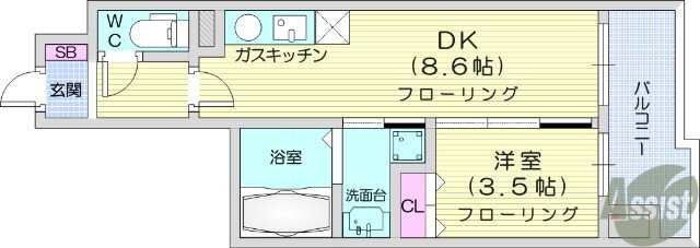 宮城県仙台市青葉区上杉１ 北四番丁駅 1LDK マンション 賃貸物件詳細