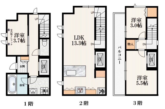 東京都渋谷区広尾３ 表参道駅 3LDK 一戸建て 賃貸物件詳細