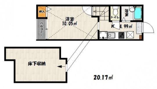 福岡県福岡市博多区美野島１ 博多駅 1K アパート 賃貸物件詳細