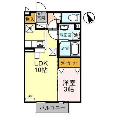富山県射水市二口 1LDK アパート 賃貸物件詳細