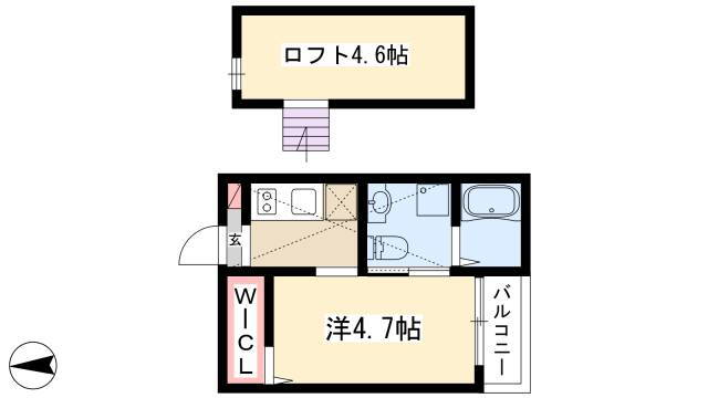 愛知県名古屋市瑞穂区白龍町２ 瑞穂運動場西駅 1K アパート 賃貸物件詳細