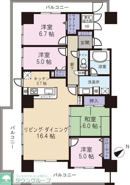 Ｄ’グラフォート千早ステーションレジデンス 8階 4LDK 賃貸物件詳細