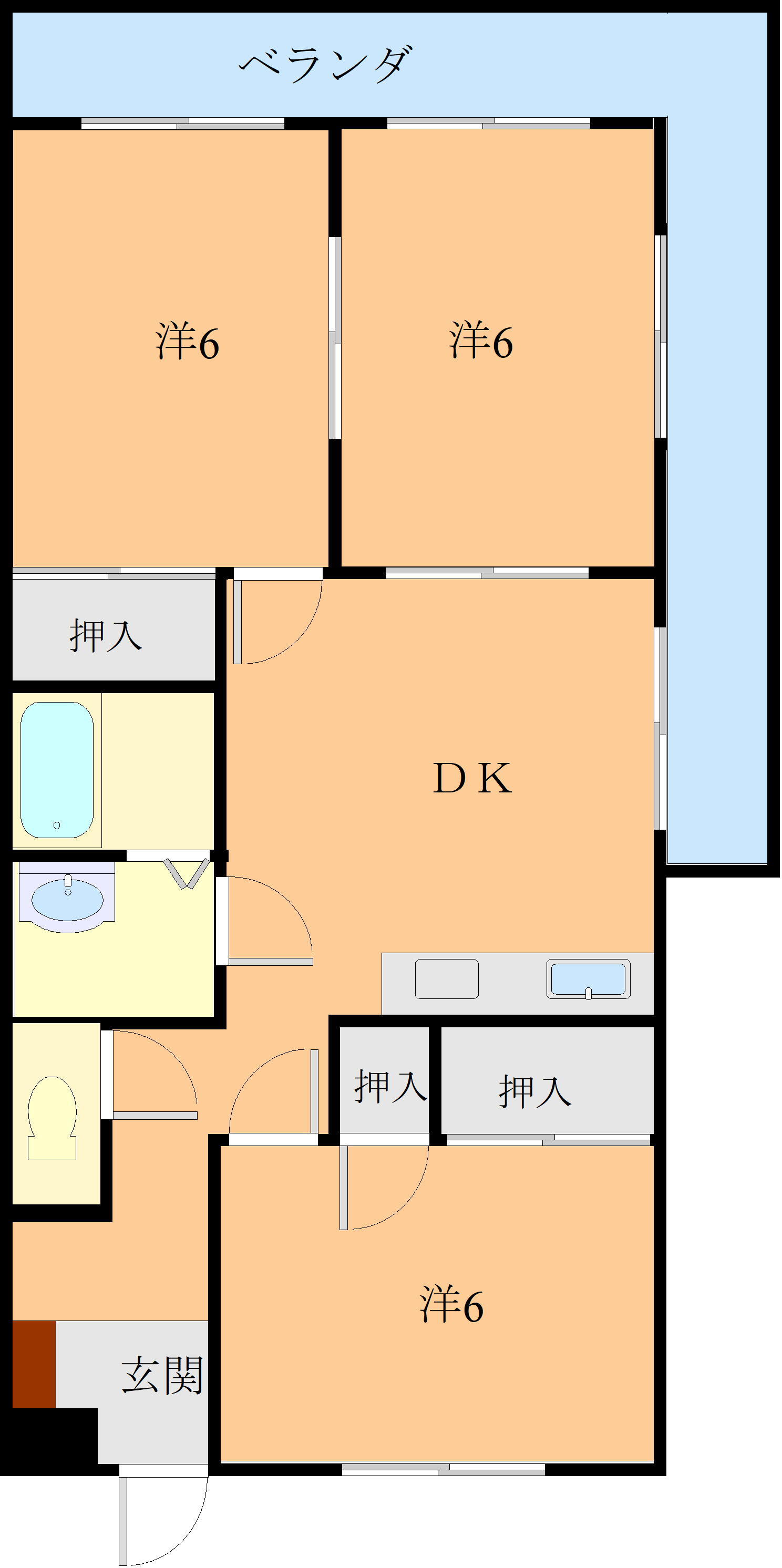 マーメイド 2階 3DK 賃貸物件詳細