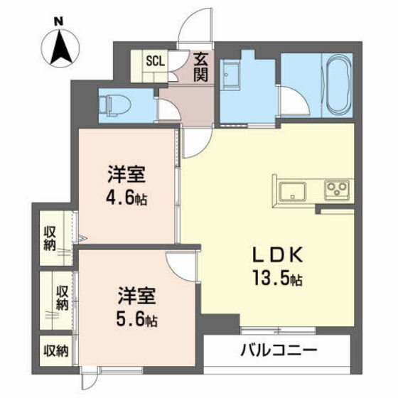 福島県郡山市堤下町 郡山駅 2LDK アパート 賃貸物件詳細