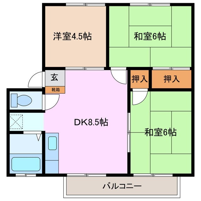 三重県三重郡川越町大字高松 川越富洲原駅 3DK アパート 賃貸物件詳細