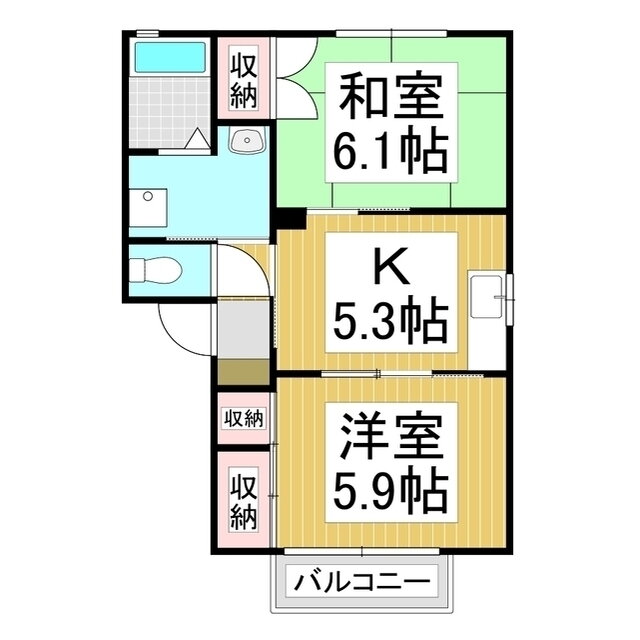 長野県駒ヶ根市赤穂 駒ケ根駅 2K アパート 賃貸物件詳細