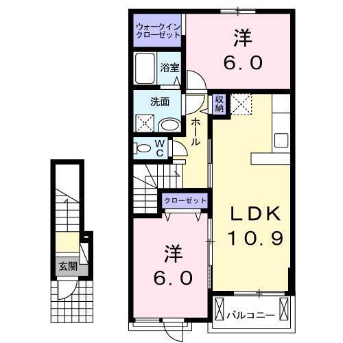 青森県八戸市大字新井田字後庵 本八戸駅 2LDK アパート 賃貸物件詳細