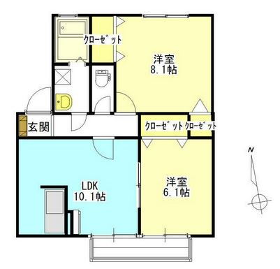 愛知県小牧市大字久保一色 田県神社前駅 2LDK アパート 賃貸物件詳細