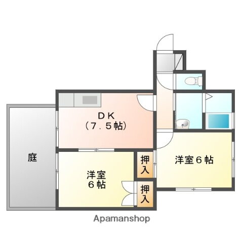茨城県牛久市神谷６ 牛久駅 2DK アパート 賃貸物件詳細