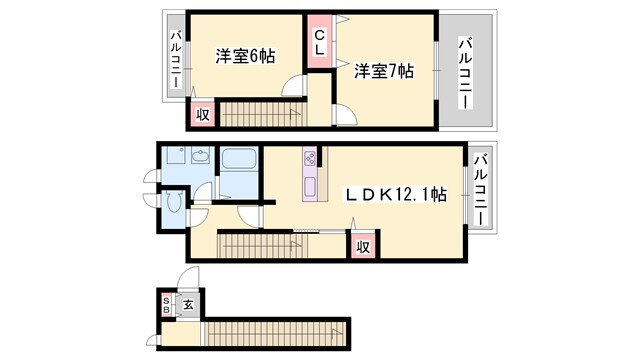 兵庫県姫路市四郷町東阿保 姫路駅 2LDK アパート 賃貸物件詳細